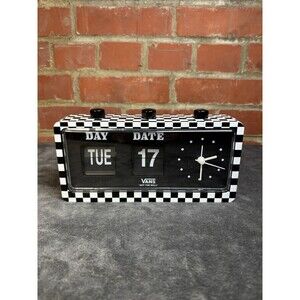 Vans Retro Flip Calendar Alarm Clock With Checkerboard ABS Shell